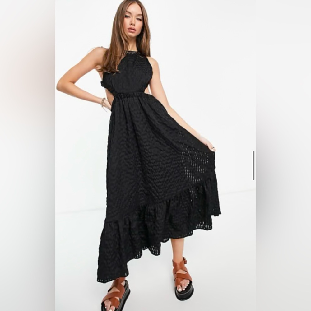 Elegant backless Black Dress